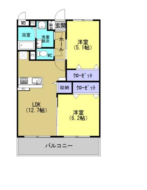 サンハイツ　カミーリャの間取り