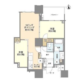 【中央区晴海のマンションの間取り】