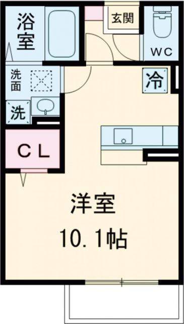 つくば市吾妻のアパートの間取り