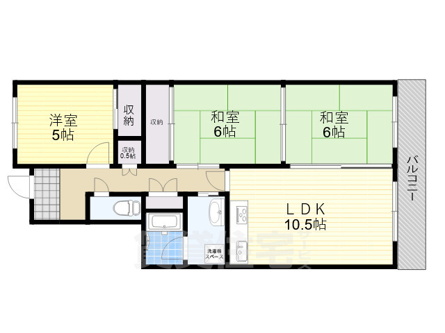 箕面市小野原東のマンションの間取り