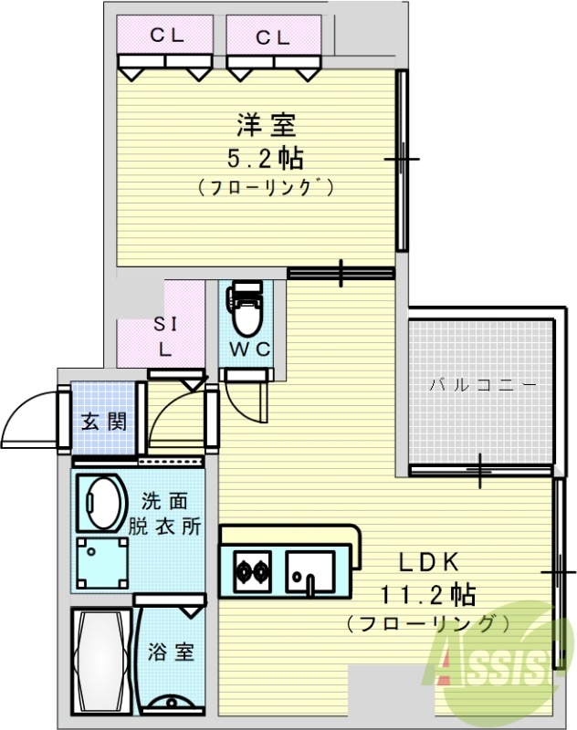 Y’s大手通の間取り