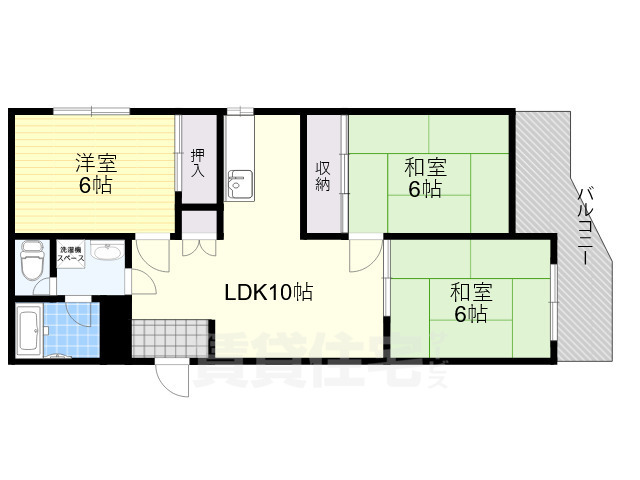 吹田市山田北のマンションの間取り