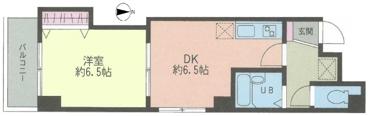 横浜市神奈川区松本町のマンションの間取り