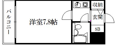 京都市右京区西院月双町のマンションの間取り