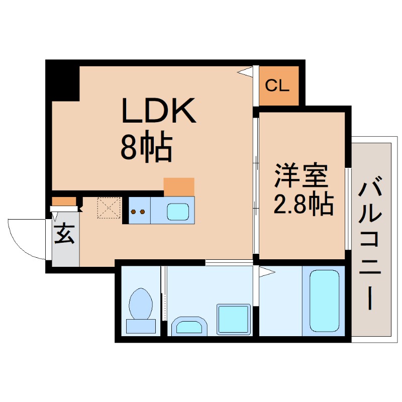 尼崎市杭瀬北新町のマンションの間取り