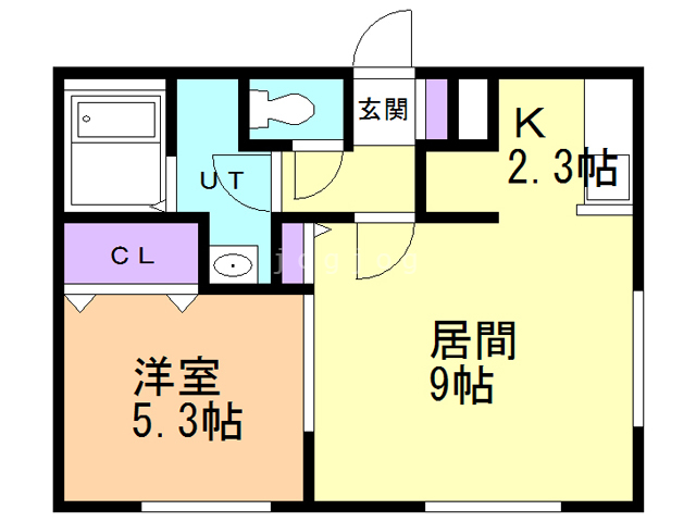 札幌市手稲区稲穂二条のアパートの間取り