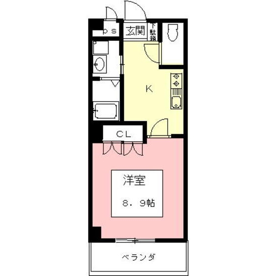 岐阜市加納上本町のアパートの間取り