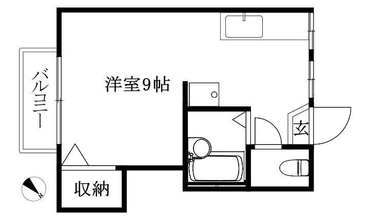 松山市畑寺のアパートの間取り