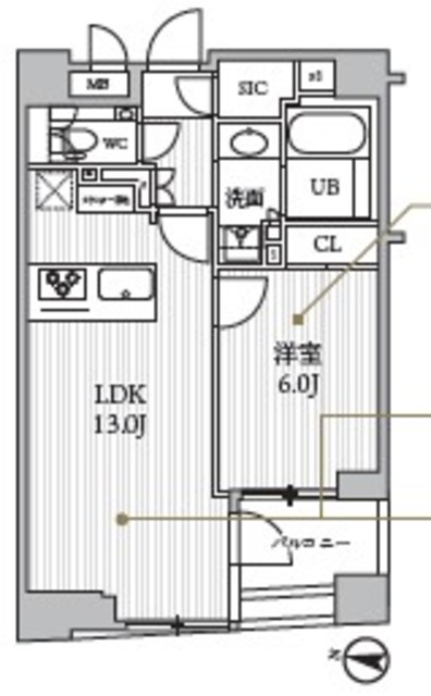 シーズンフラッツ日本橋人形町プレミアの間取り