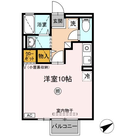 米子市昭和町のアパートの間取り