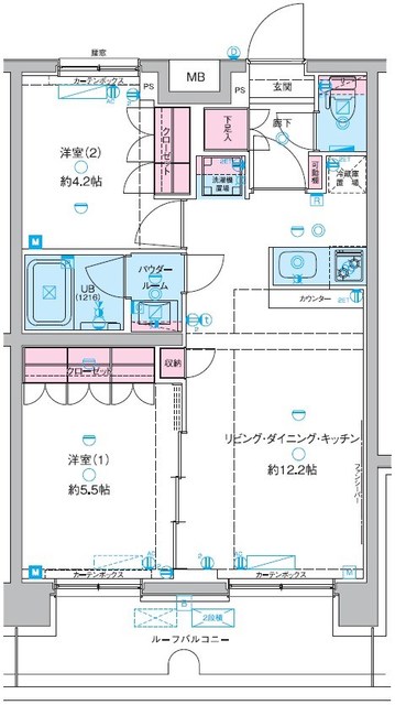 ＧＥＮＯＶＩＡ聖蹟桜ヶ丘（ジェノヴィア）の間取り