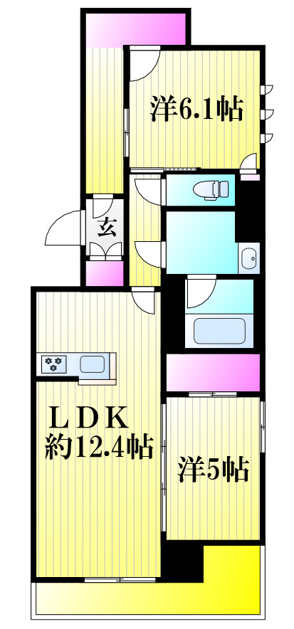 柏市今谷上町のマンションの間取り