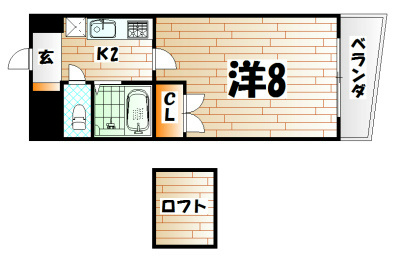 メゾンＯＭ紫川の間取り