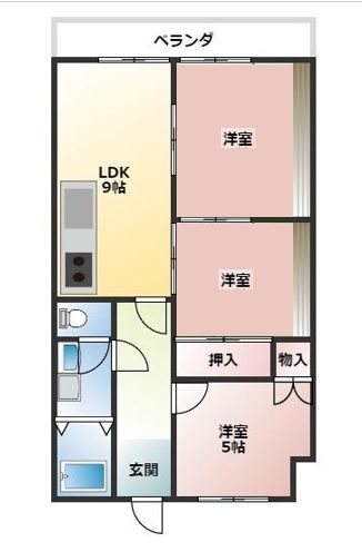 ＶＩＡＳＡＣＲＡ岩出の間取り