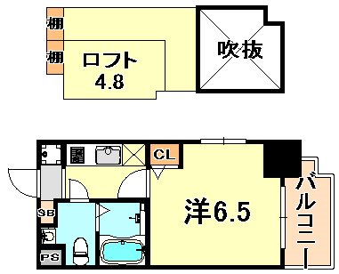 エステムコート神戸・県庁前4グランディオの間取り写真