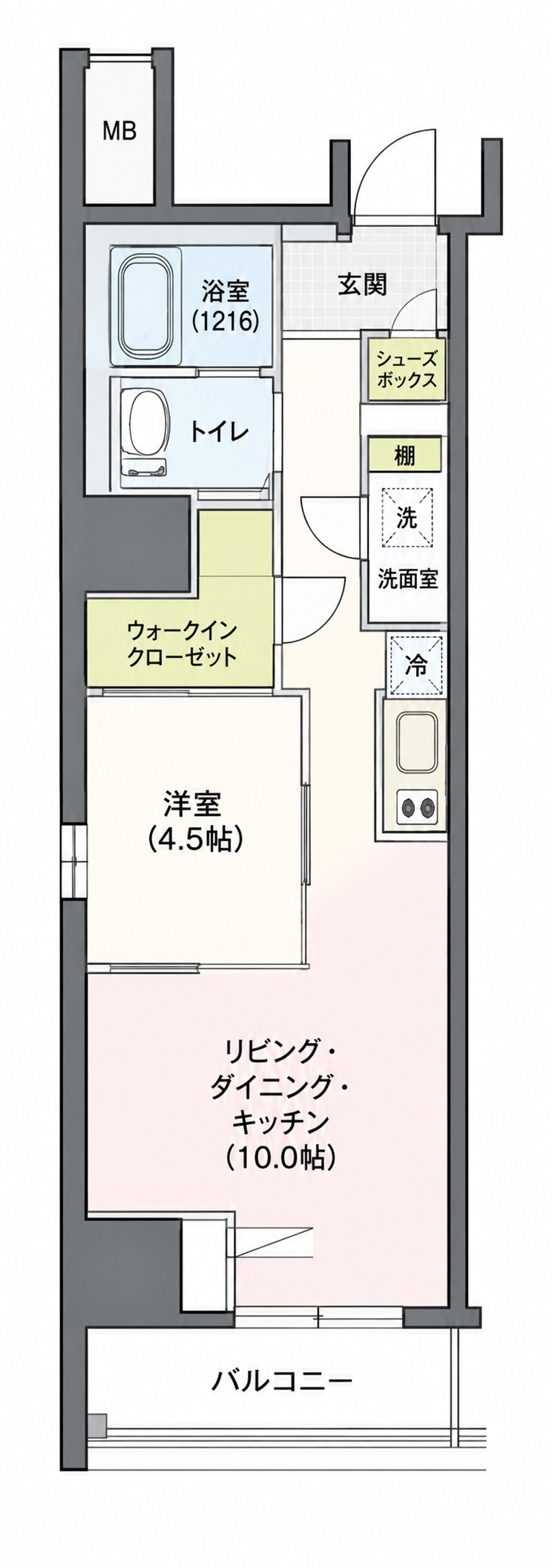 アーバネックス北堀江1丁目の間取り写真