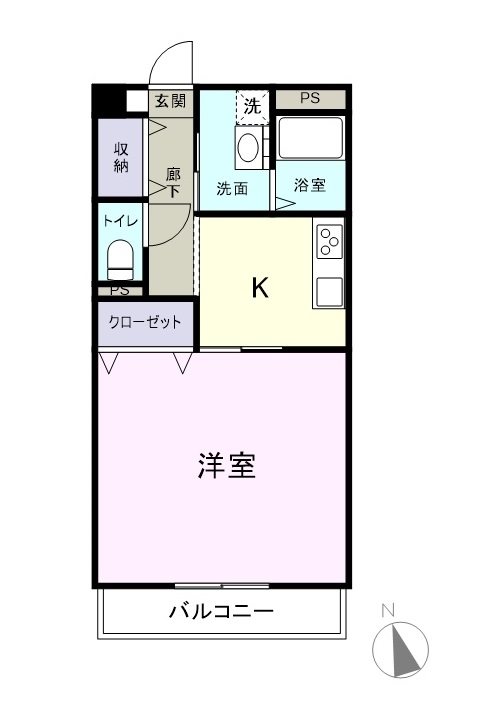 ＪＲ大糸線 北松本駅 徒歩23分 4階建 築23年の間取り写真