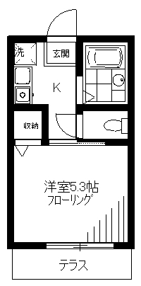 杉並区和泉のアパートの間取り