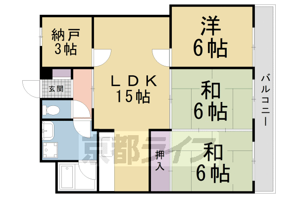 コンフォール北白川IIの間取り