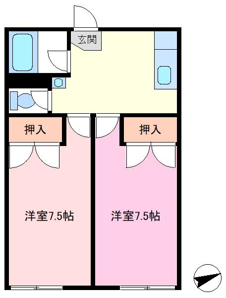 小金原ハイム2号棟の間取り