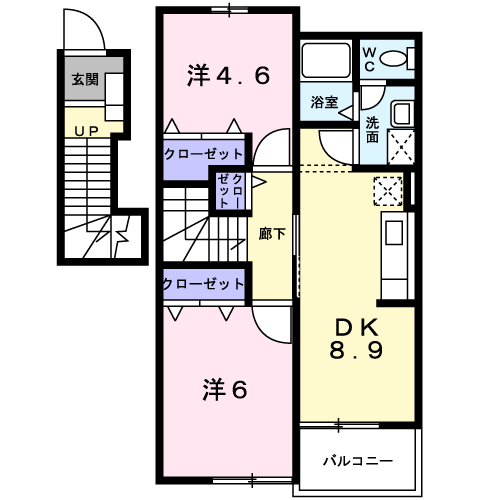 マーヴェラス　Aの間取り