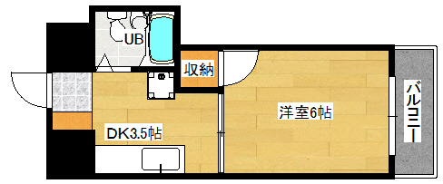 広島市中区加古町のマンションの間取り