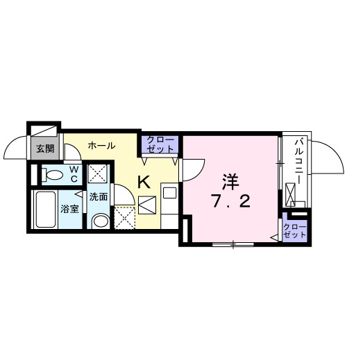 茨木市天王のアパートの間取り