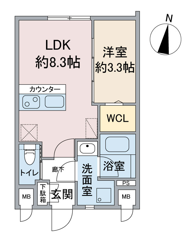 （仮称）運河通マンションの間取り