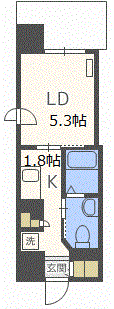 レジディア南１条の間取り