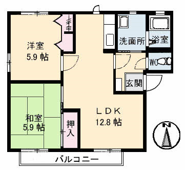 グランカーサ安岡III棟の間取り