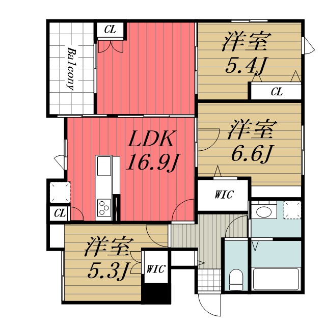 千葉市緑区おゆみ野のマンションの間取り