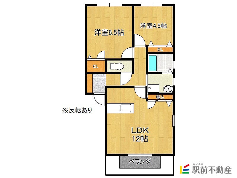 小郡市津古のアパートの間取り