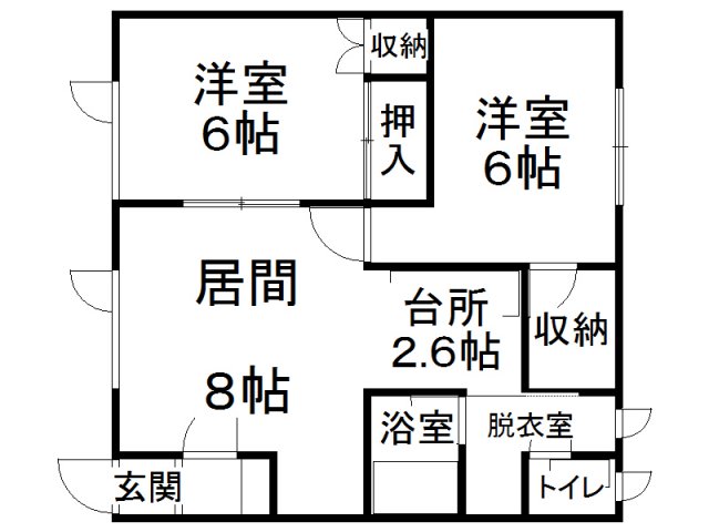 【コーポリバーサイドの間取り】