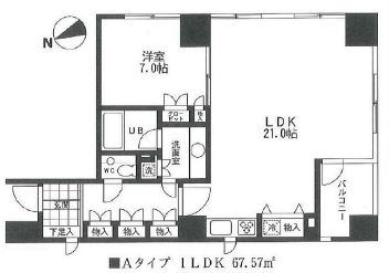 プレイアデ虎ノ門の間取り