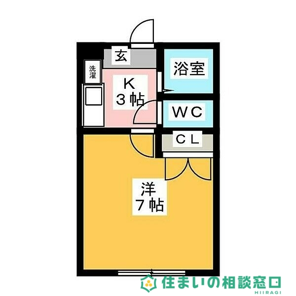 岡崎市昭和町のアパートの間取り