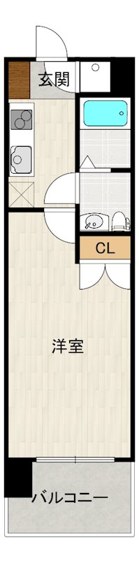 福岡市博多区堅粕のマンションの間取り