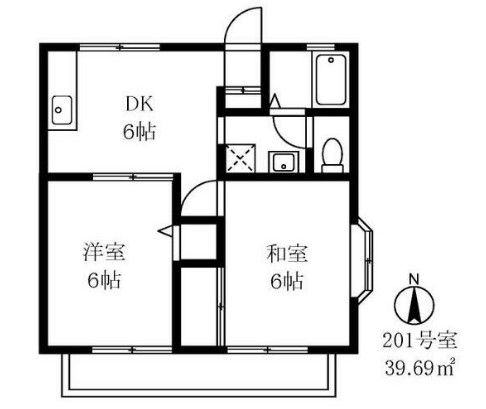 ジュネスリバーサイドの間取り