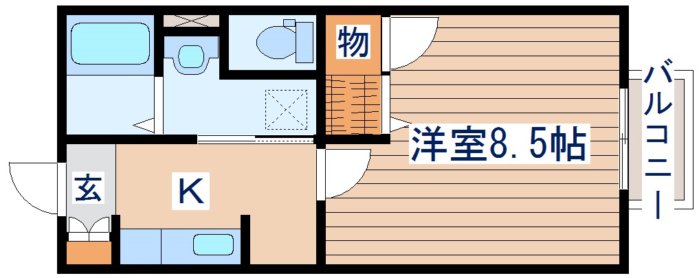 【サンライト大和町の間取り】