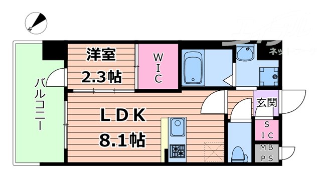 セレニテ十三ミラクの間取り