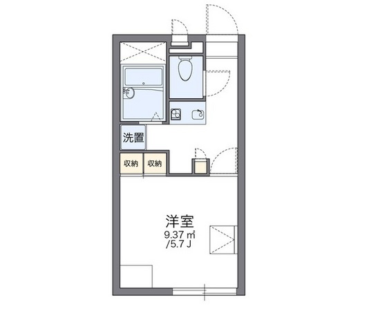 【岡山市東区瀬戸町沖のアパートの間取り】