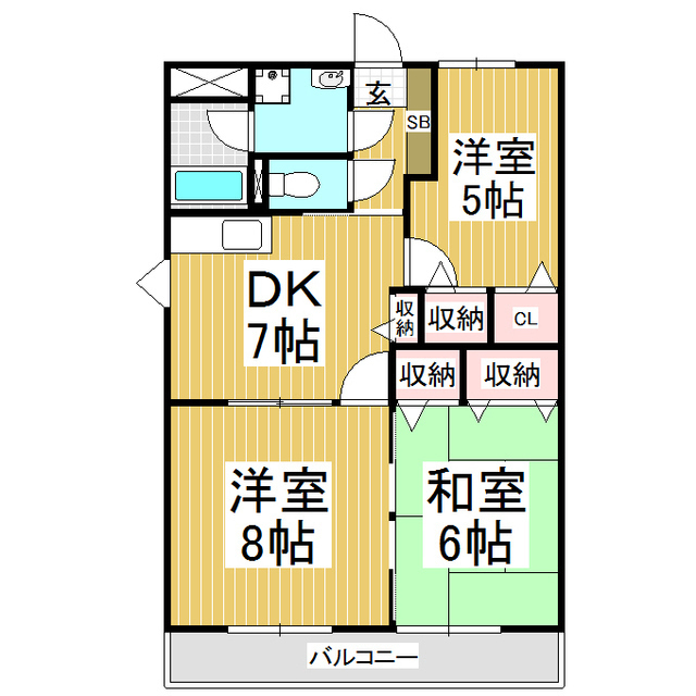 ラフィネ伊那の間取り