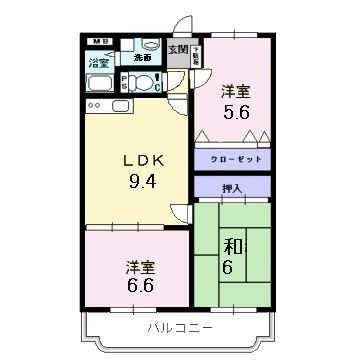 桜井市大字外山のマンションの間取り