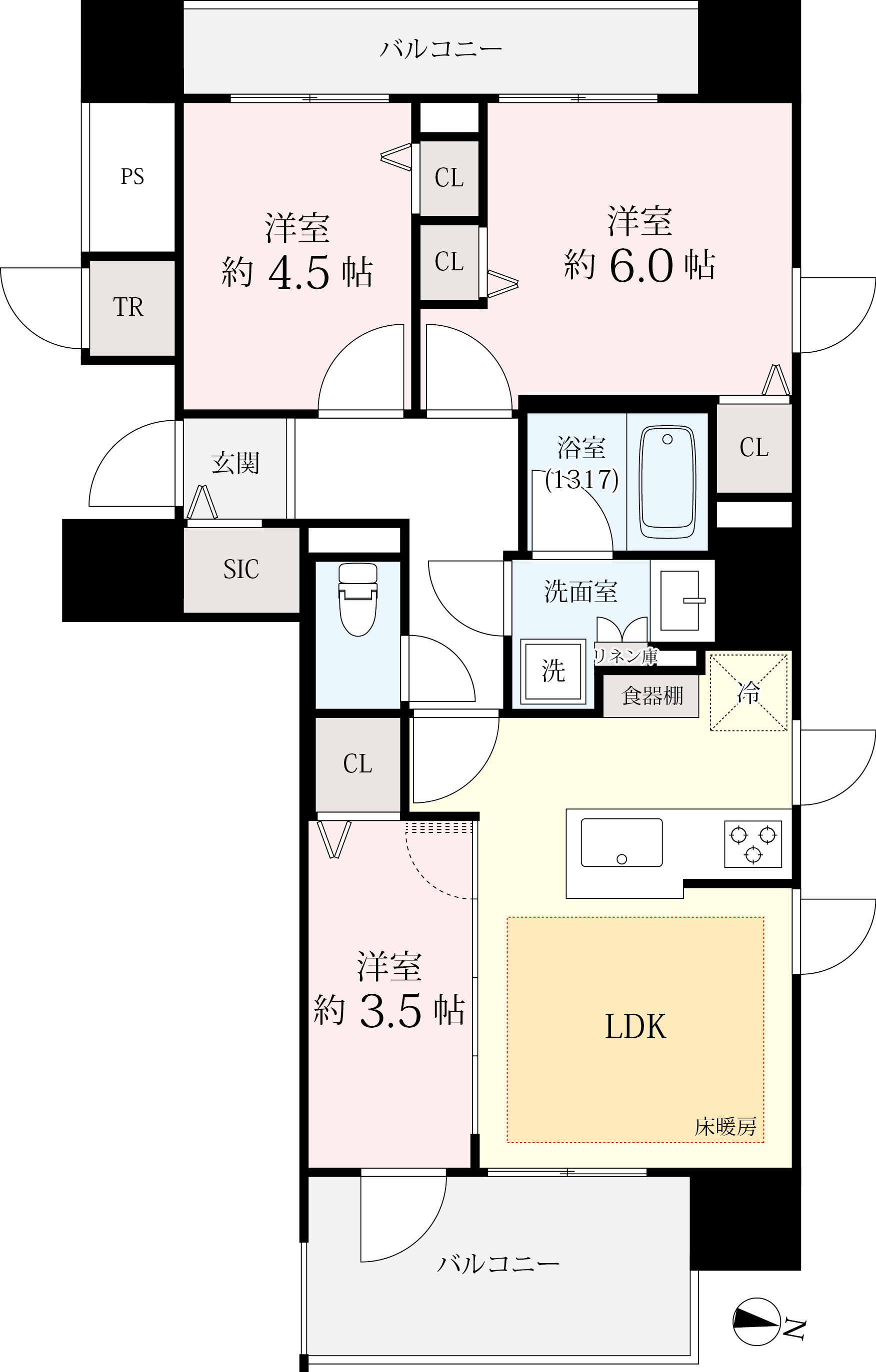 シティホーム札幌ステーションフロントの間取り