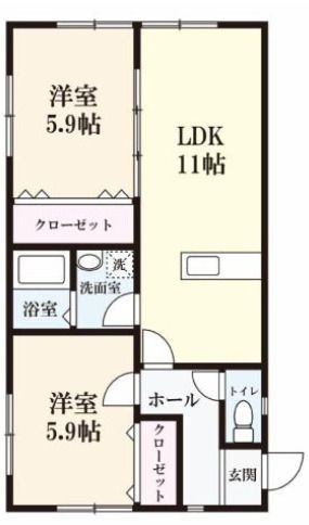 ＳＥＲＡＩ八番館　Ｂ棟の間取り