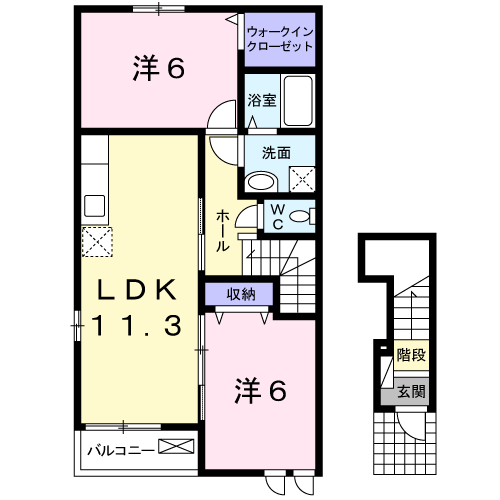 グレイスコーワ　Ａの間取り