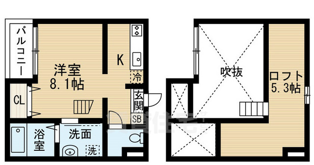 名古屋市中川区大畑町のアパートの間取り