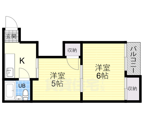 大阪市住之江区御崎のマンションの間取り