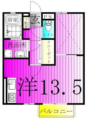 クレール新柏Bの間取り