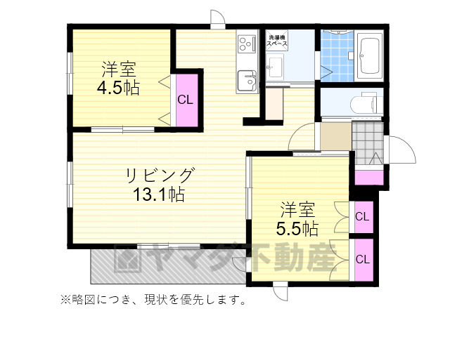 吹田市日の出町のマンションの間取り