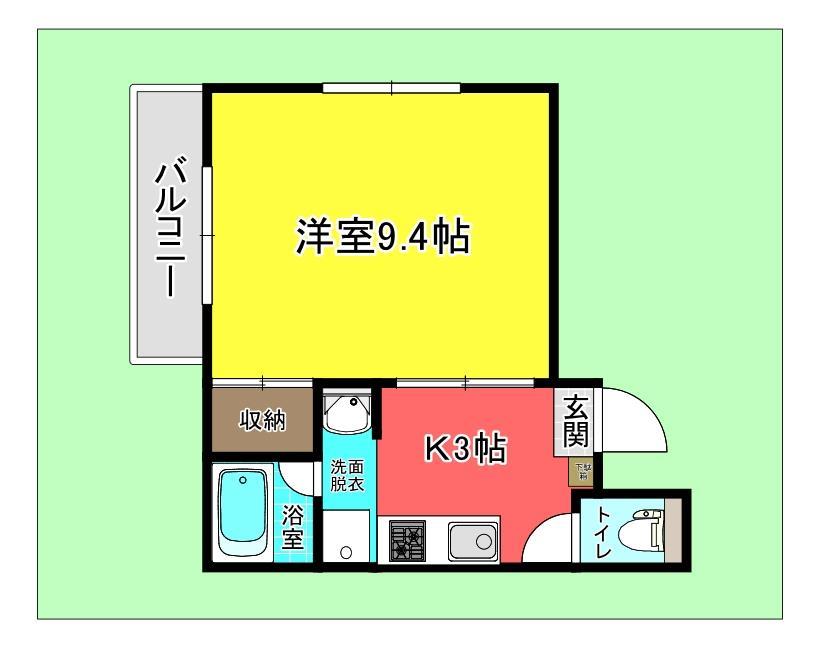 安芸郡海田町上市のマンションの間取り